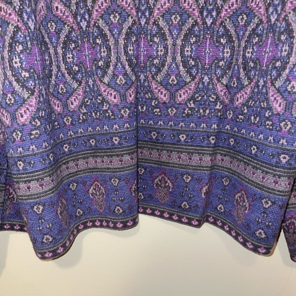 Pendleton 100% Merino Wool Purple Patterned Full … - image 5